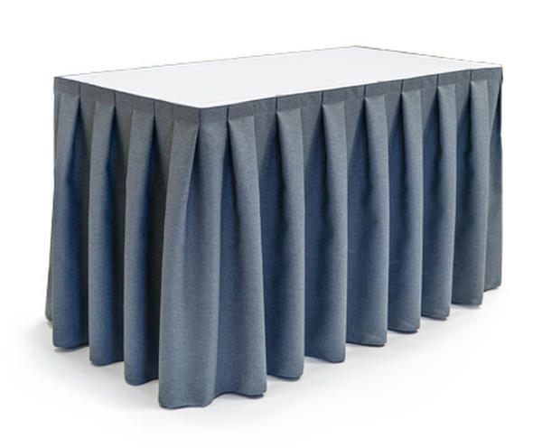 Custom Table Skirting From The Uk, How To Make A Box Pleated Round Table Skirt