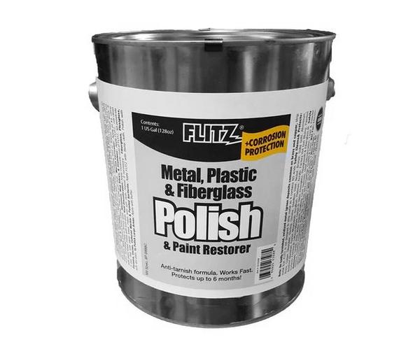 Lata de 3,6 kg de abrillantador de metales, plásticos y fibra de vidrio, y reparador de pintura Flitz