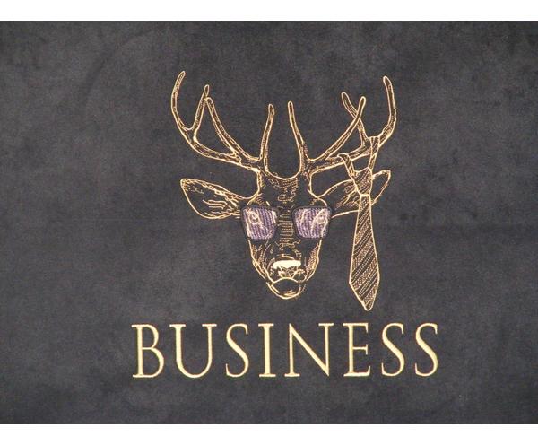 Business logo on table cloth