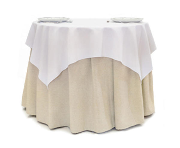 Restaurant quick fitting table skirting with tablecloth
