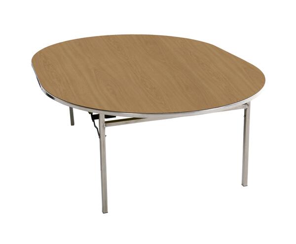 Oval folding table