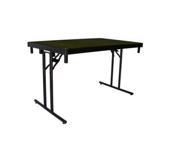  Alu-Lite Folding Table - T-Bar legs, black frame, wenge top