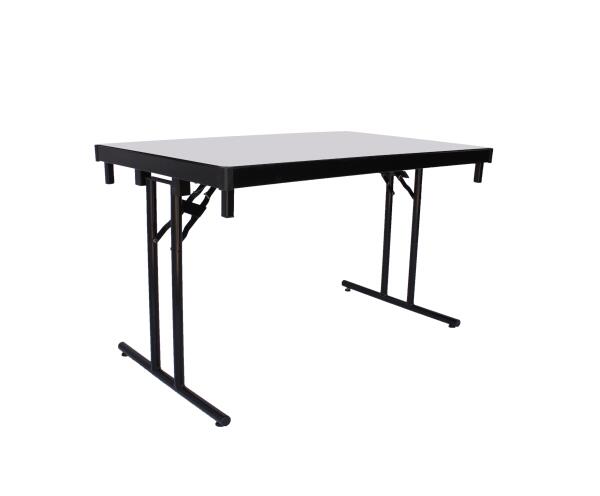  Alu-Lite Folding Table - T-Bar legs, black frame, white top