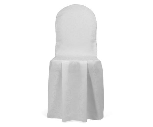 White chair cover for banquet chairs