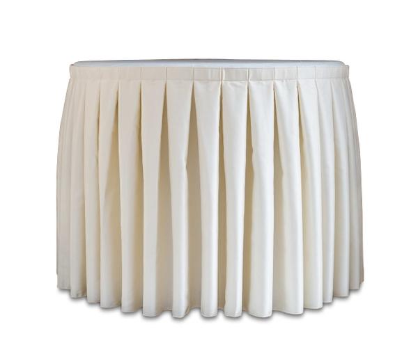 Cream cake table skirt