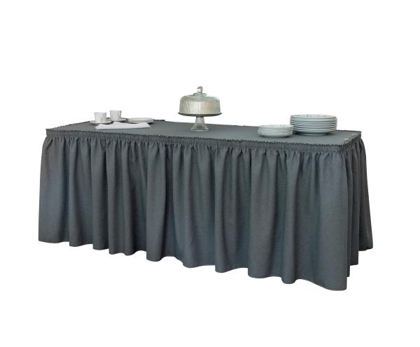 Table skirting - banqueting with shirred pleats