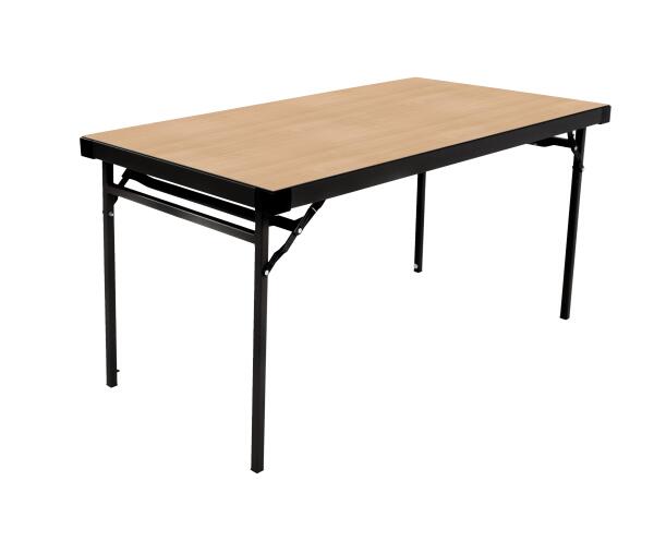 Table Pliante Alu-Lite - Plateau Hêtre, Structure Noir