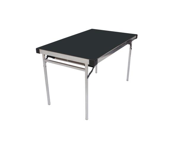 Alu-Lite Folding Table - Black top, Natural frame