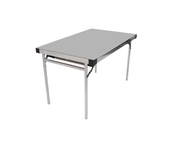 Alu-Lite Folding Table - Sheffield Grey top, Natural frame