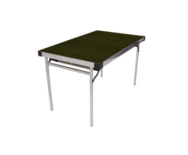Alu-Lite Folding Table - Wenge top, Natural frame