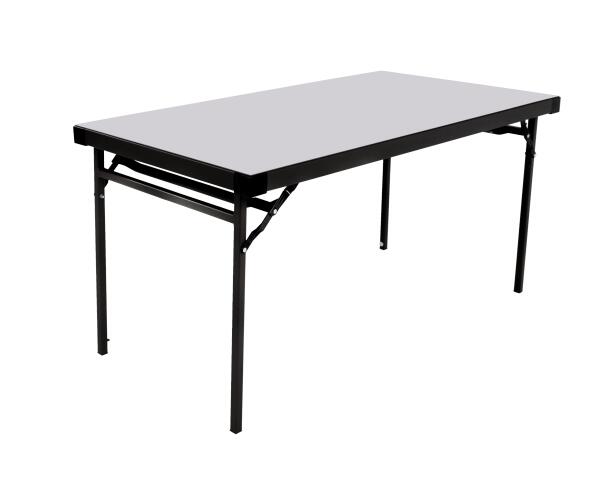 Table pliante Alu-Lite - Plateau blanc, cadre noir