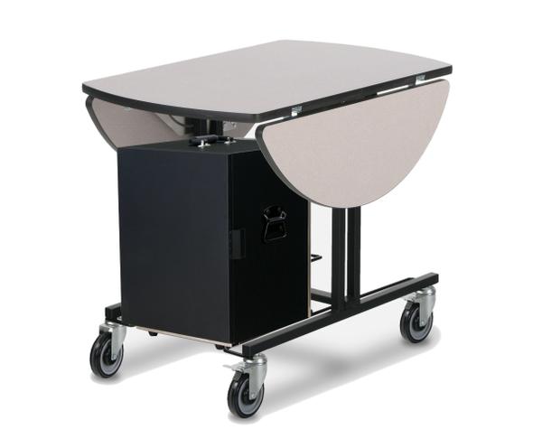 Room service table 4970 with electric hot box 6262
