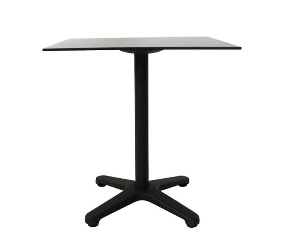 Black folding poseur table with square top