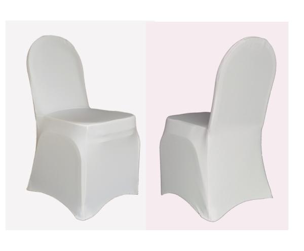 Fundas blancas para sillas de banquete
