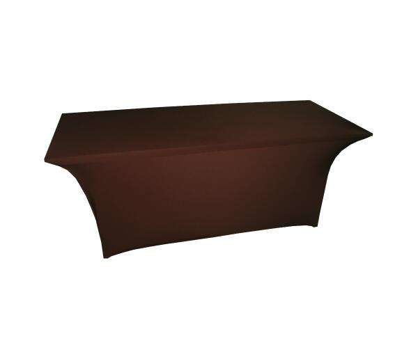 Chocolate brown stretch tablecloth