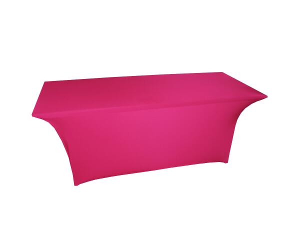 Fuchsia pink stretch table cover