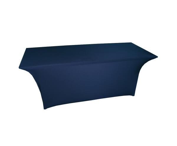 Navy blue stretch table cover