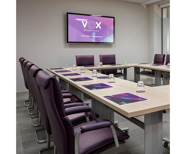 Seminar tables in a meeting room