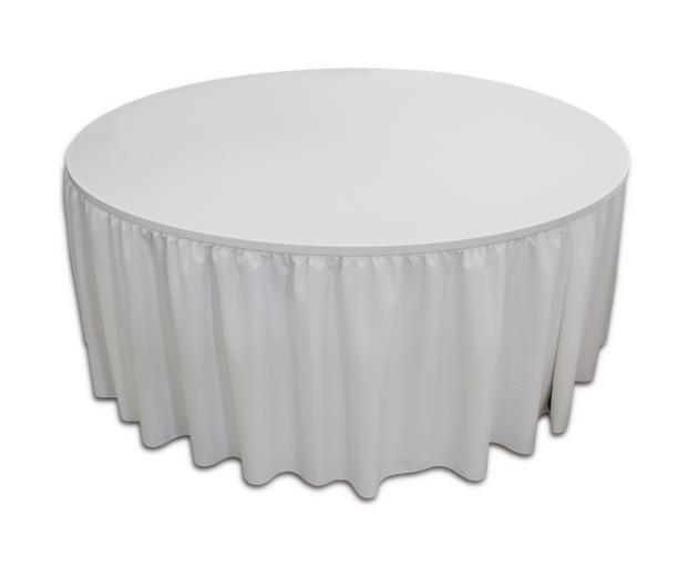 Simple Fit Table Skirting Designs By, Round Table Skirting
